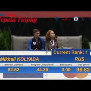 Mikhail Kolyada SP - Ondrej Nepela Trophy 2018