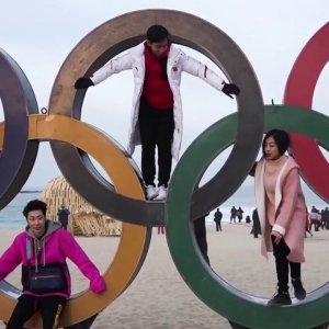 Boyang Jin - 2018 Olympics - Off Ice with Teammates