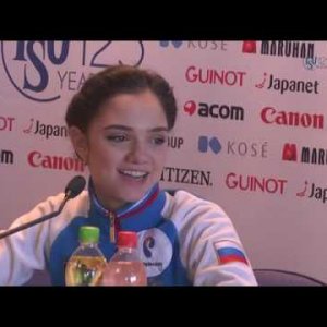 Evgenia Medvedeva - 2017 World Championships - Press conference after SP