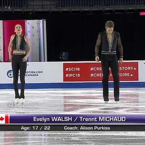 Evelyn Walsh & Trennt Michaud - 2018 Skate Canada SP