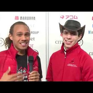 Keegan Messing - GPF2018 - Interview with Elladj Balde after FP