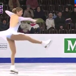 Carolina Kostner -  European Figure Skating Championships 2014 SP (Russian commentary)