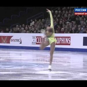 Carolina Kostner - European Figure Skating Championships 2012 SP (Russian commentary)