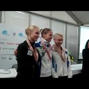 Carolina Kostner - European Figure Skating Championships 2012 Small Medal Ceremony for SP (fan video)