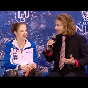 Carolina Kostner - ISU Interview Worlds 2012 with Gwendal Peizerat (in English)