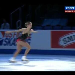 Carolina Kostner - Skate America 2011 Exhibition (Russian commentary)