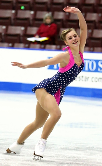 Larkyn Austman performs her Short Program at the 2013 Canadian National Figure Skating Championships.