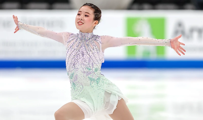 Cleo Park performs her short program at the 2024 U.S. Figure Skating Championships in Columbus, Ohio.