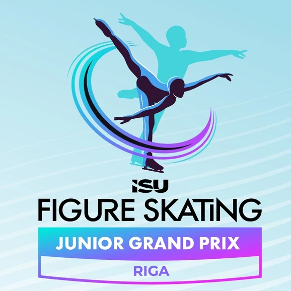 Official event logo for the 2026 ISU Junior Grand Prix of Figure Skating in Riga, Latvia.