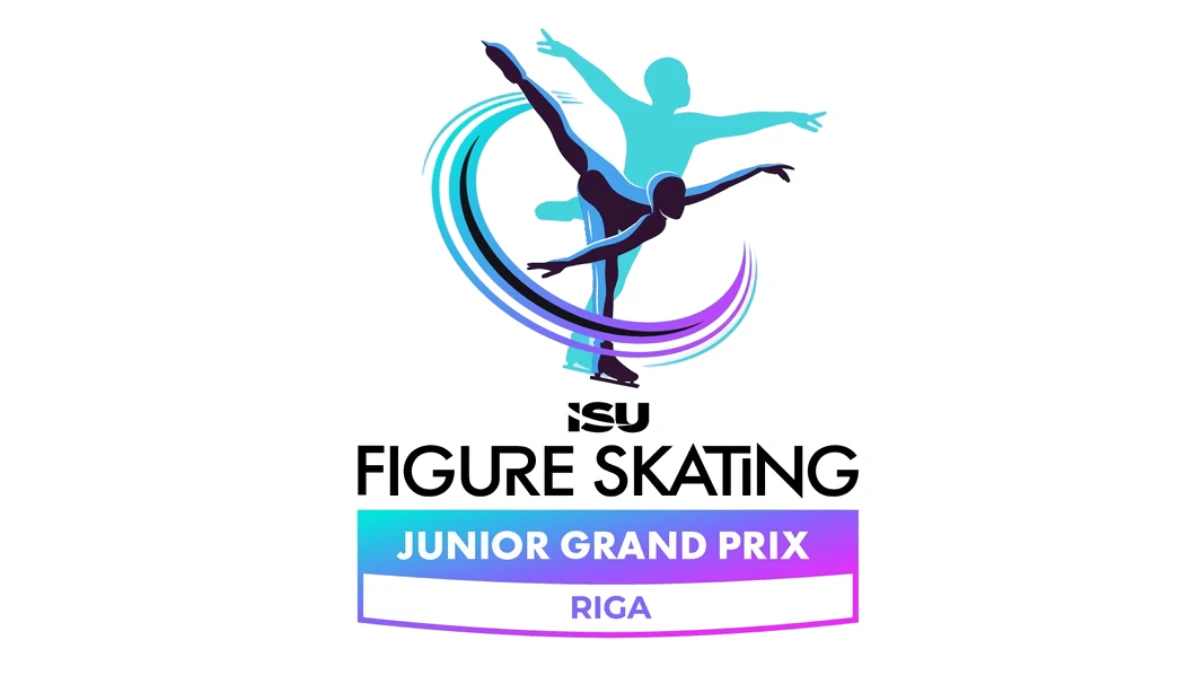 Official event logo for the 2026 ISU Junior Grand Prix of Figure Skating in Riga, Latvia.