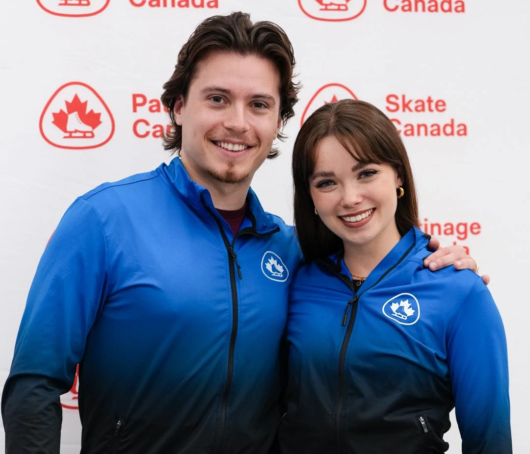Sandrine Gauthier and Paul Ayer at the Skate Canada Summer Showcase