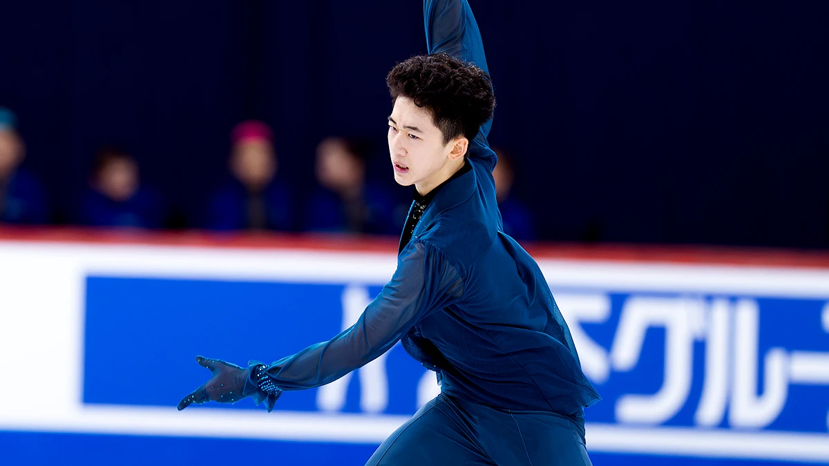 Yanhao Li performs his free skate at the 2026 ISU World Junior Figure Skating Championships.